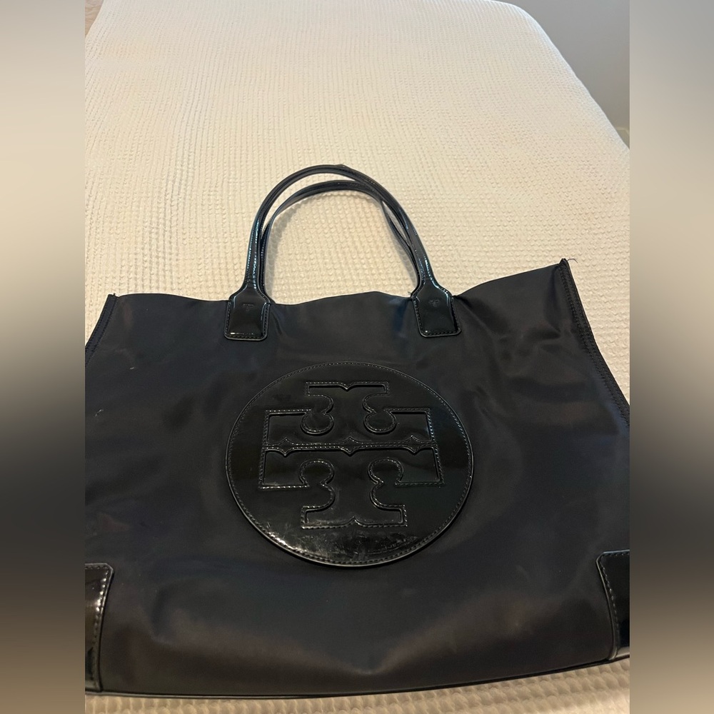 Tory Burch Black Nylon Tote Bag